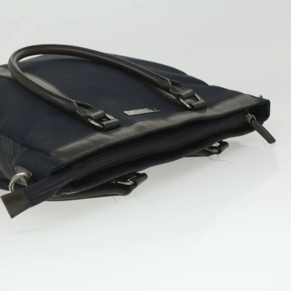 BURBERRY Nova Check Hand Bag Canvas 2way Navy Auth bs3863 - Picture 6 of 16
